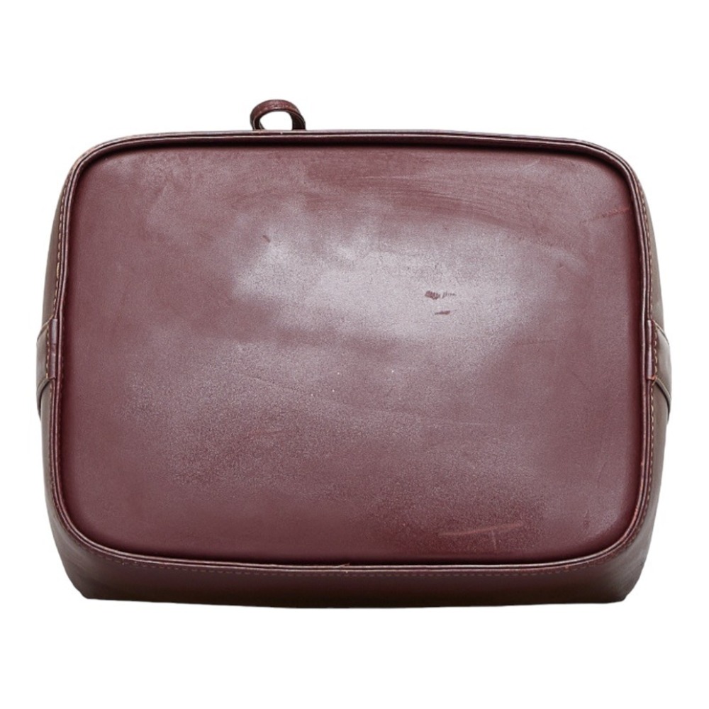 CARTIER Mastline One Shoulder Bag Bordeaux Red Leather Women's - Picture 4 of 10